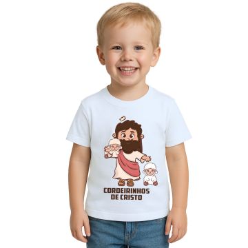 Camiseta Cordeirinhos de Cristo Estampa Personalizada