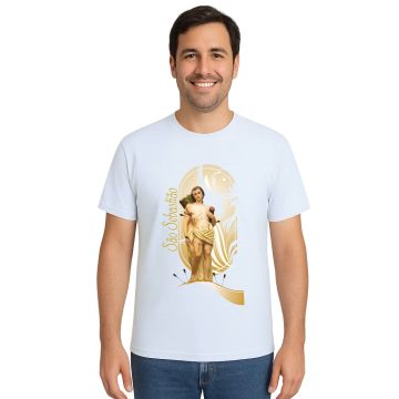 Camiseta São Sebastião Religiosa Estampa Personalizada