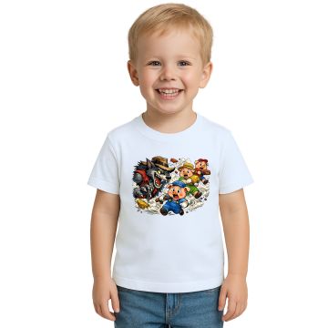 Camiseta Lobo Mau e os Três Porquinhos Estampa Personalizada
