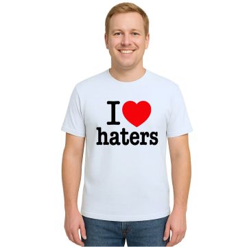 Camiseta I Love Haters Eu Amo Invejosos Personalizada