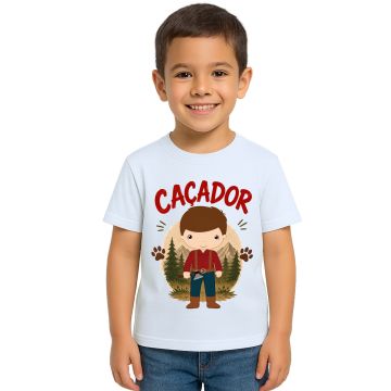Camiseta Caçador Aventureiro Floresta Estampa Personalizada