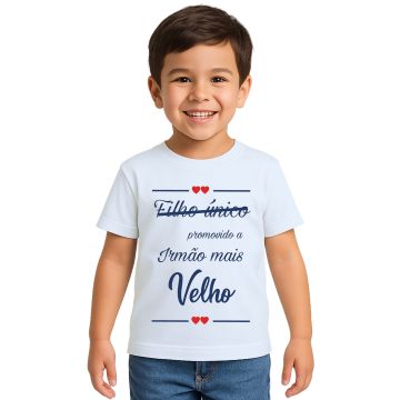 Camiseta Irmão Mais Velho Corações Estampa Personalizada