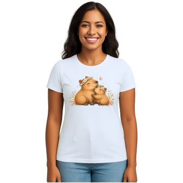 Camiseta Capivaras Mãe e Filha Estampa Personalizada