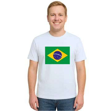 Camiseta Brasil Bandeira Brazil BR Estampa Personalizada