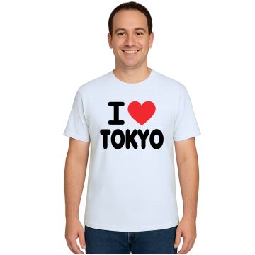 Camiseta Eu Amo Tokyo I Love JP Japan Estampa Personalizada
