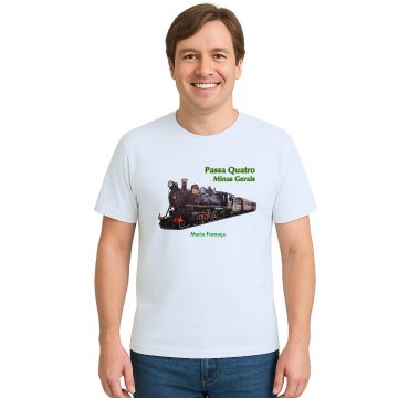 Camiseta Passa Quatro Maria Fumaça Estampa Personalizada