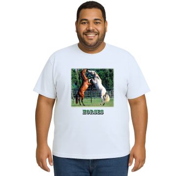 Camiseta Cavalos no Campo Estampa Personalizada